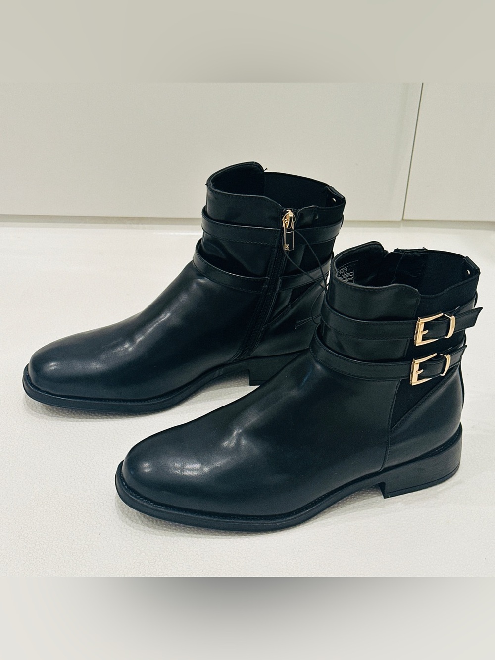 🔥Jones New York Black Leather Minda Ankle Boots / Size 10🖤 - Picture 4 of 7
